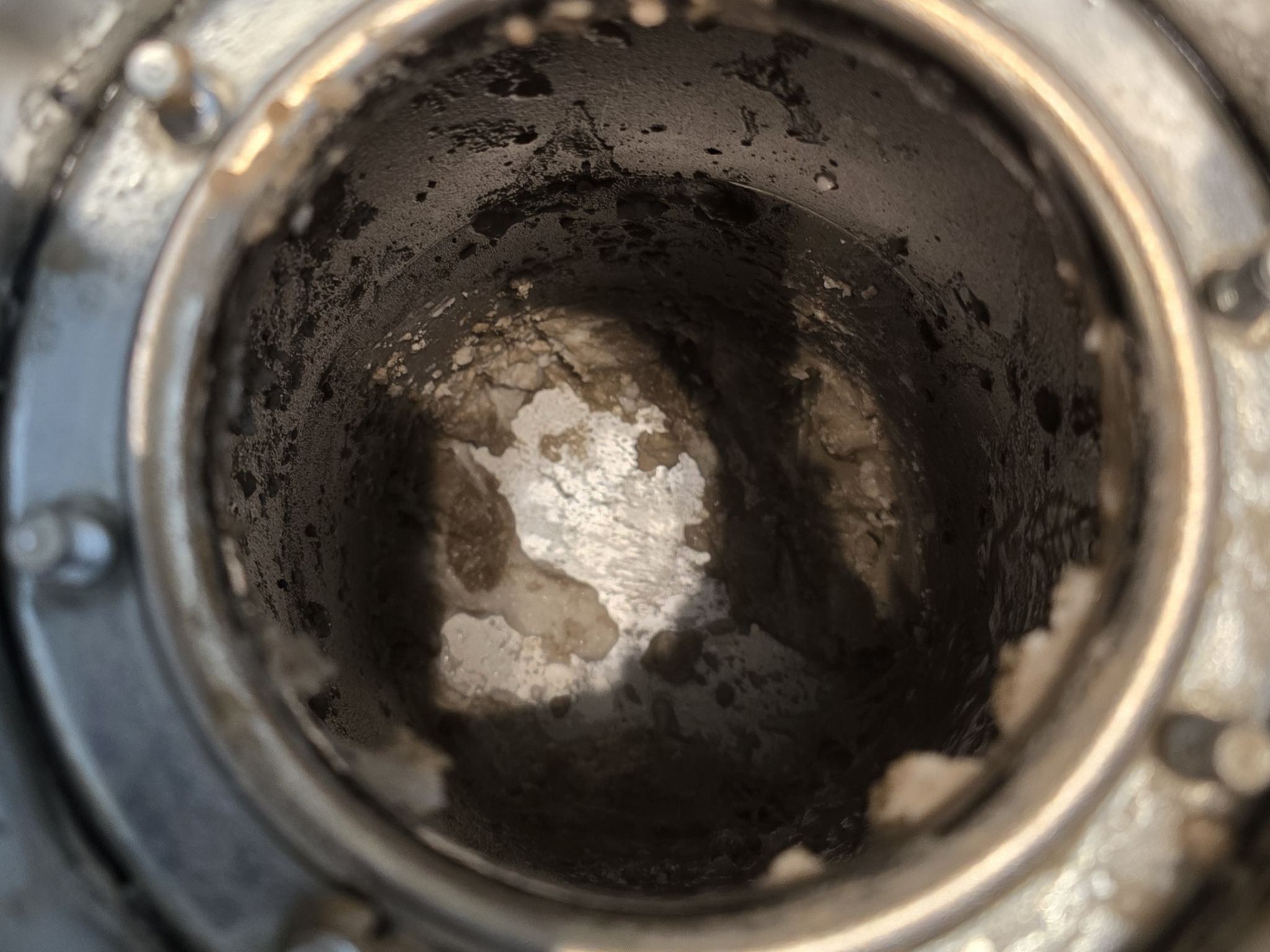 Inside a Quooker tank during inspection